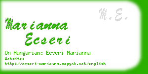 marianna ecseri business card